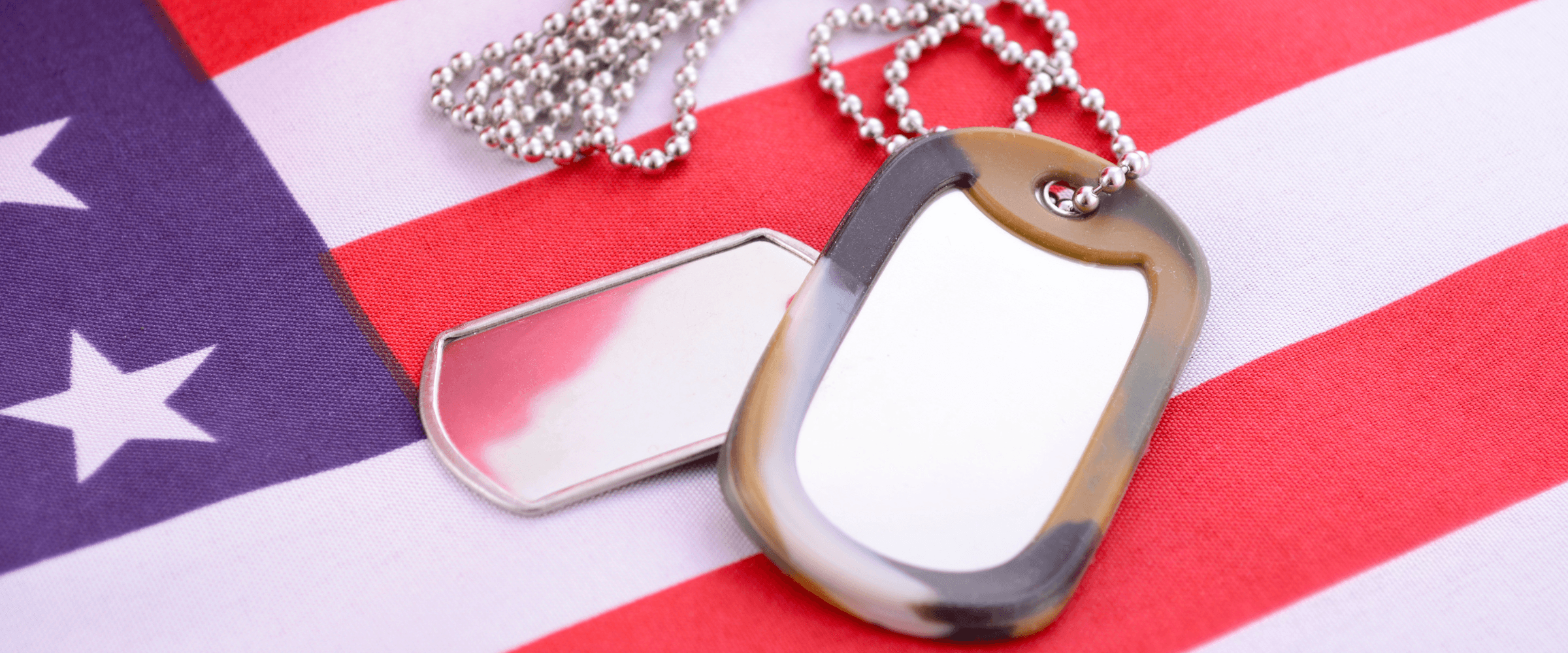 Dog Tags on the American Flag