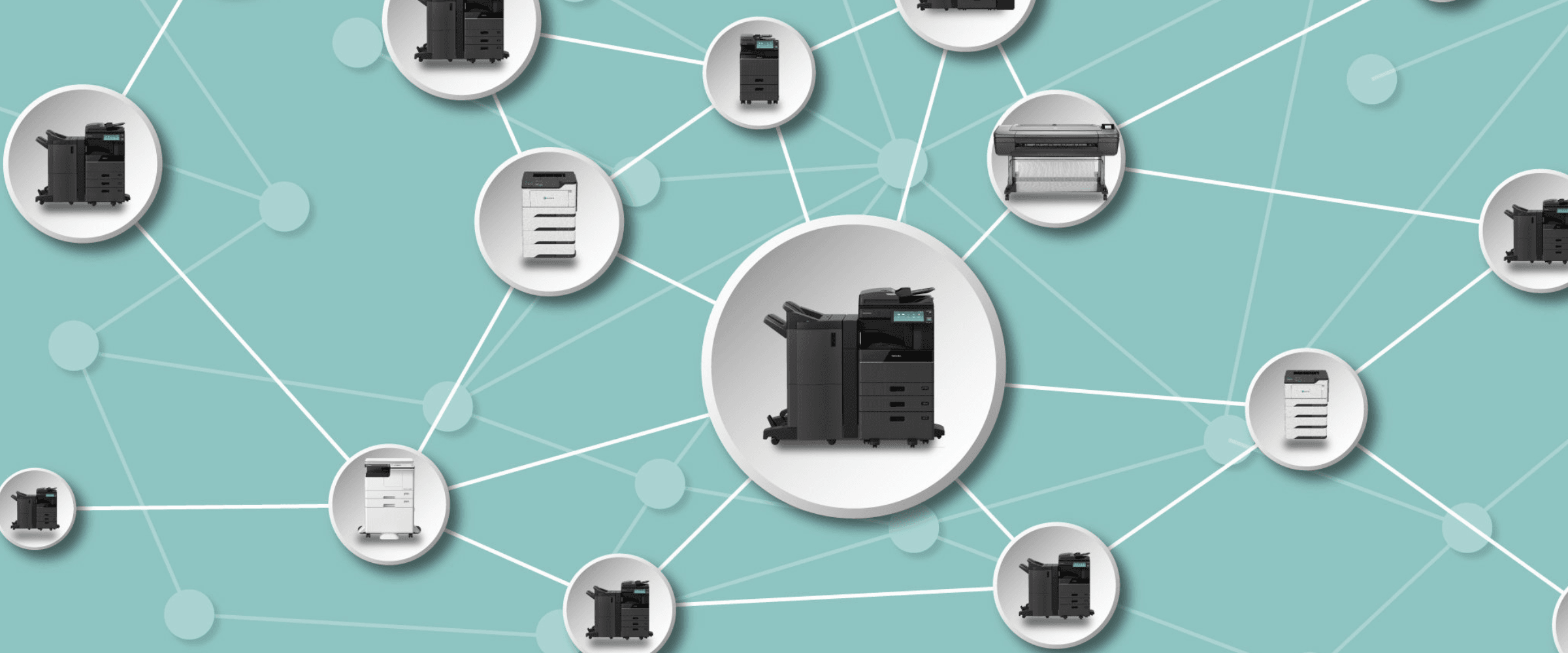 A grid of Toshiba connected MFPs.
